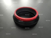 Plastic collapsible garbage container trash can on car