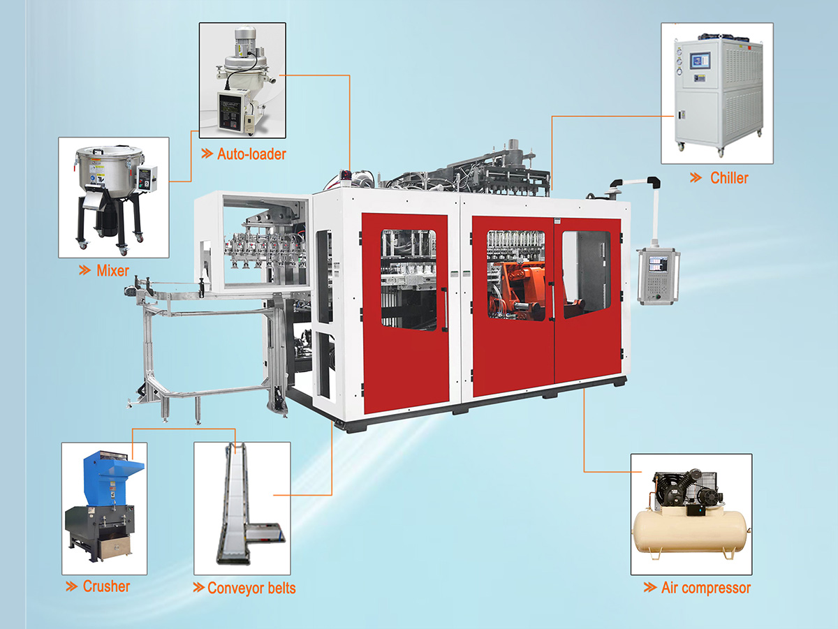 MEPER MP90FS Single Stage HDPE Jar Extrusion Blow Moulding Machine with IML